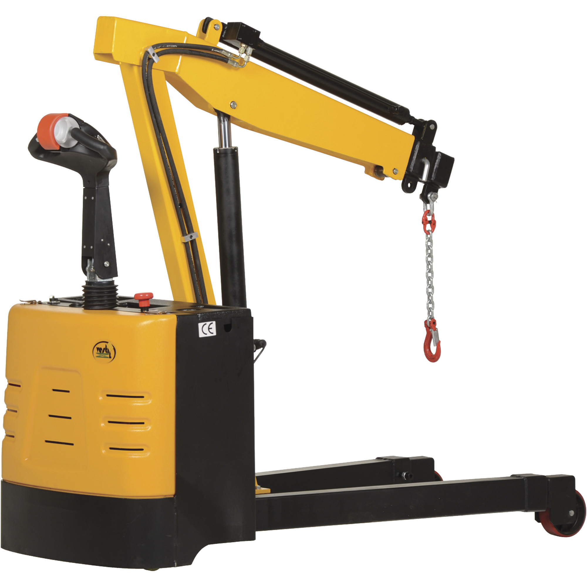 Vestil Electric Power Floor Crane Pallet Truck - 2,500-Lb. Capacity, 110in. Max Height, Model# EPFC-25